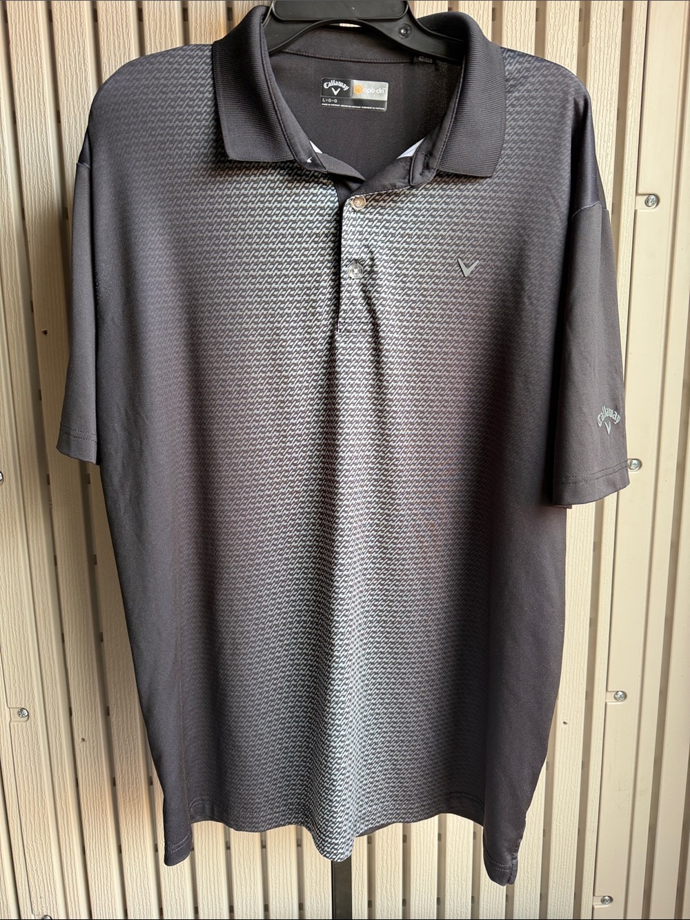 Callaway Men's Black to Gray Gradient Golf Polo